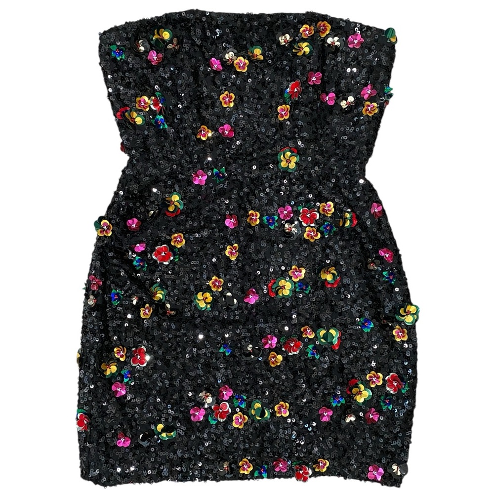 NWT Ramy Brook Anastasia Strapless Sequin Mini Dress Size 6 - Picture 5 of 8